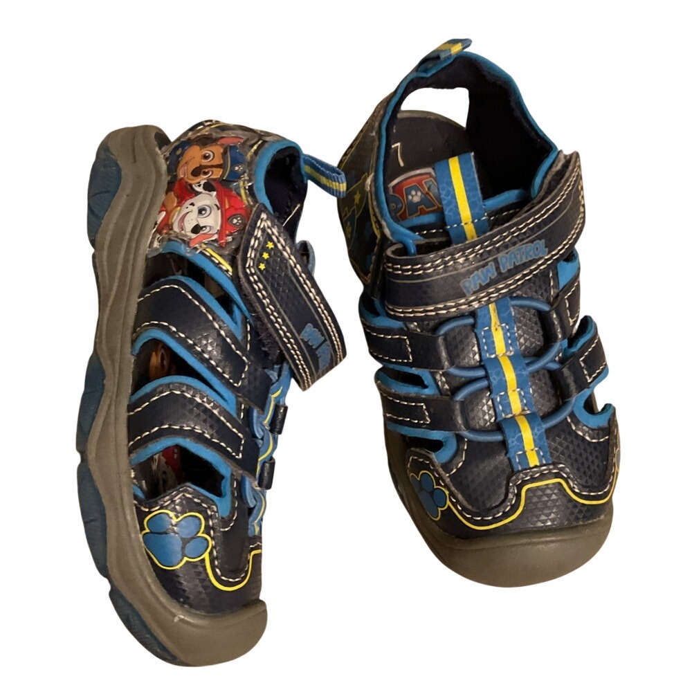 Paw Patrol Toddler Boys Blue Fisherman Sandals Chase Marshall Size 7